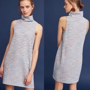 Anthropologie Knit Sleeveless Mockneck Dress